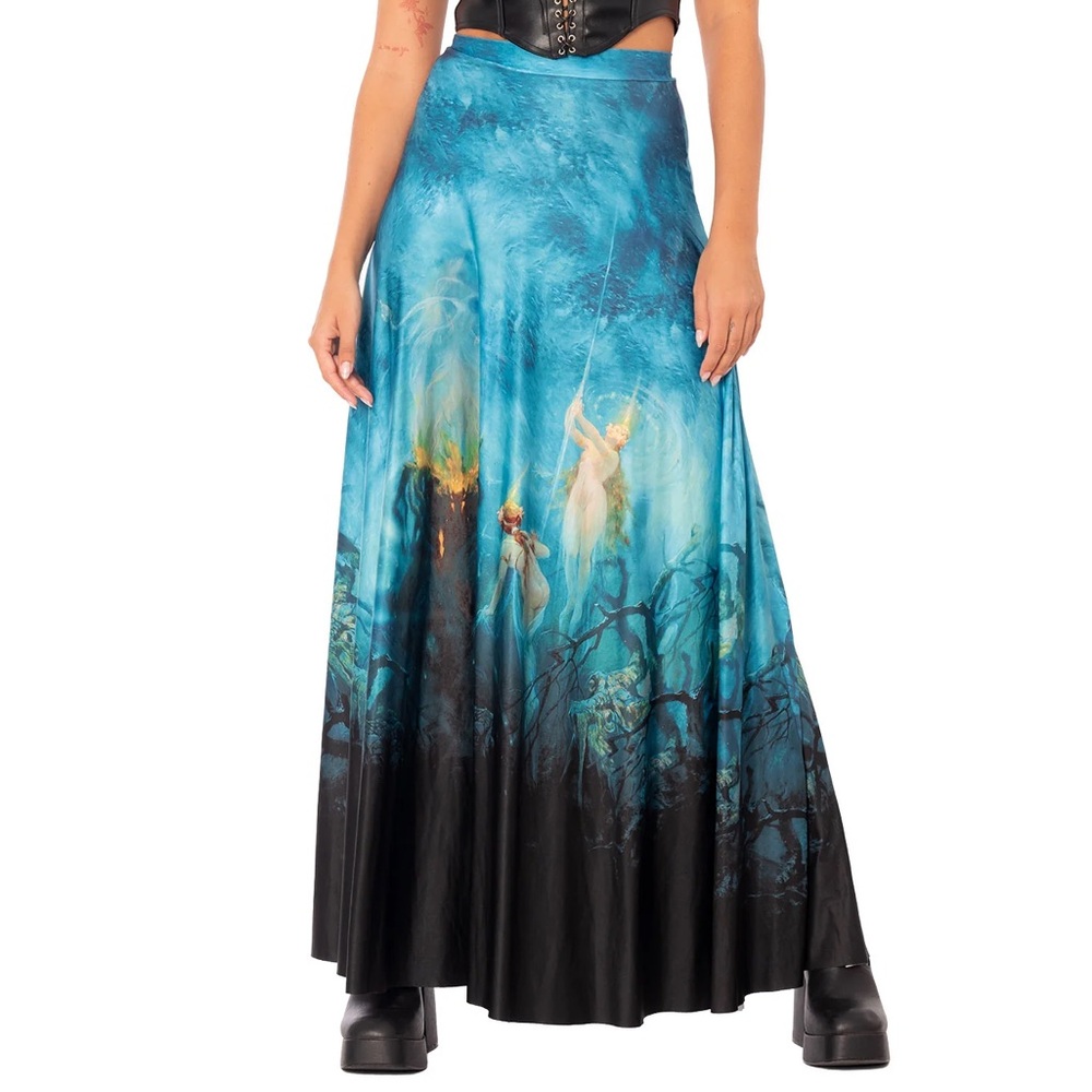 Blackmilk mermaid siren maxi skirt fairycore cottage renaissance fairy art ocean - Picture 2 of 7